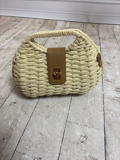 BAULETTO IN RAFFIA SUSY MIX - XE BLU ABBIGLIAMENTO