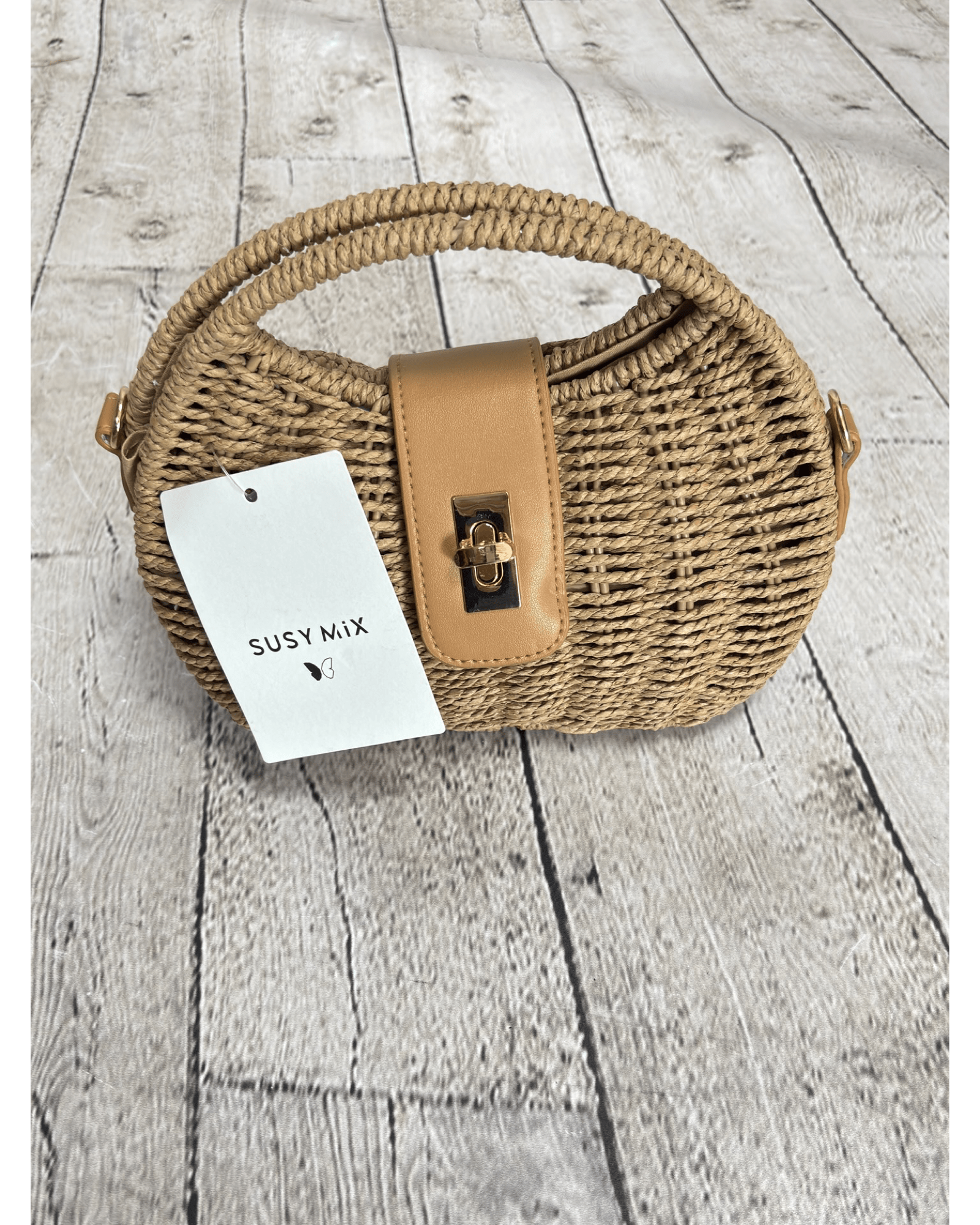 BAULETTO IN RAFFIA SUSY MIX - XE BLU ABBIGLIAMENTO