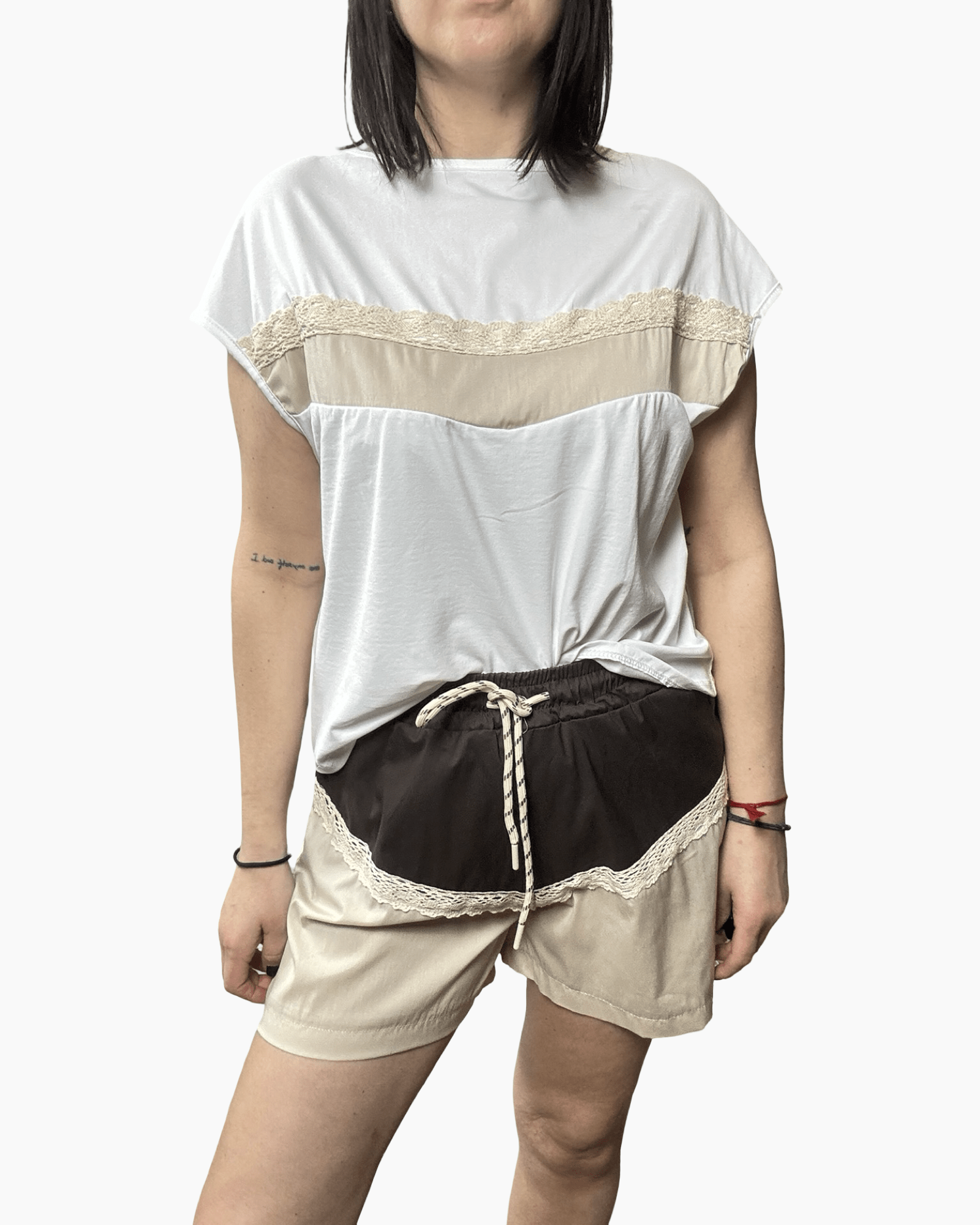 BERMUDA CON BANDA SUSY MIX - XE BLU ABBIGLIAMENTO