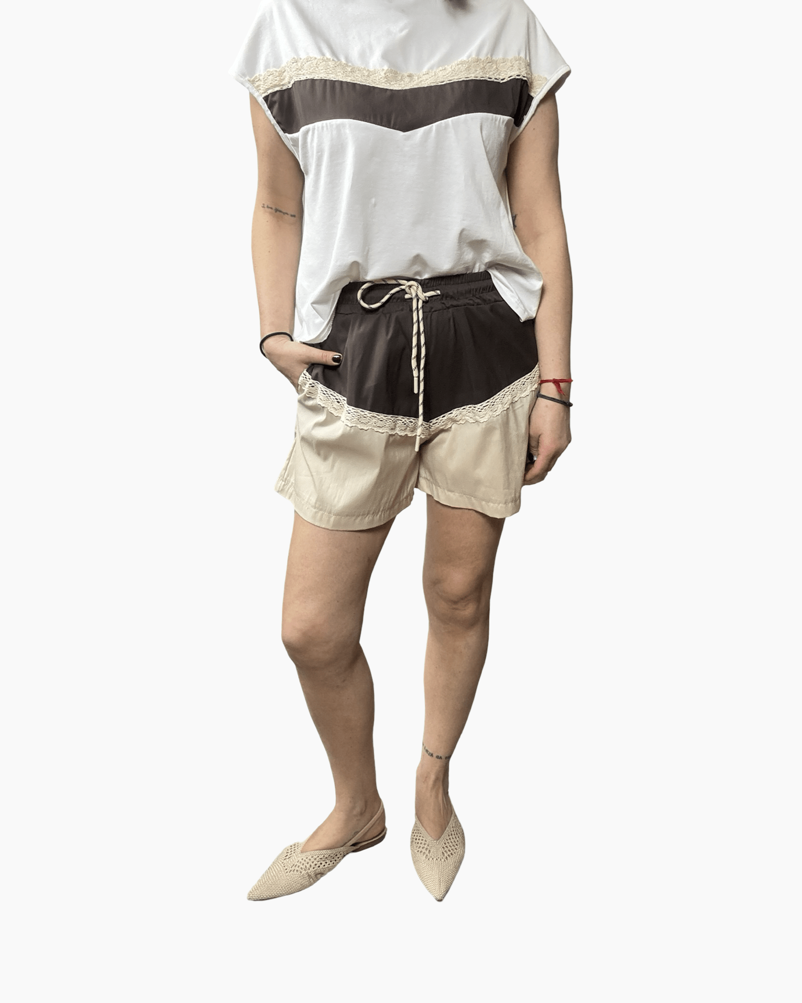 BERMUDA CON BANDA SUSY MIX - XE BLU ABBIGLIAMENTO