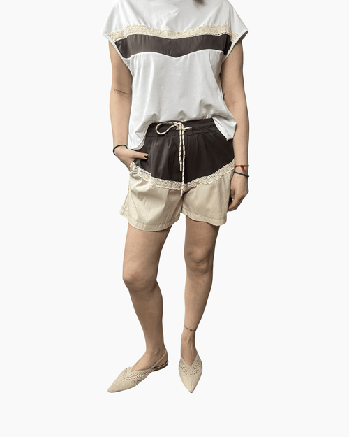 BERMUDA CON BANDA SUSY MIX - XE BLU ABBIGLIAMENTO