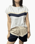 BERMUDA CON BANDA SUSY MIX - XE BLU ABBIGLIAMENTO