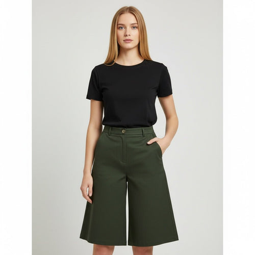BERMUDA FLUIDO SUSY MIX - XE BLU Abbigliamento Donna