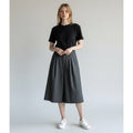 BERMUDA GAMBA AMPIA TENSIONE IN - XE BLU Abbigliamento Donna