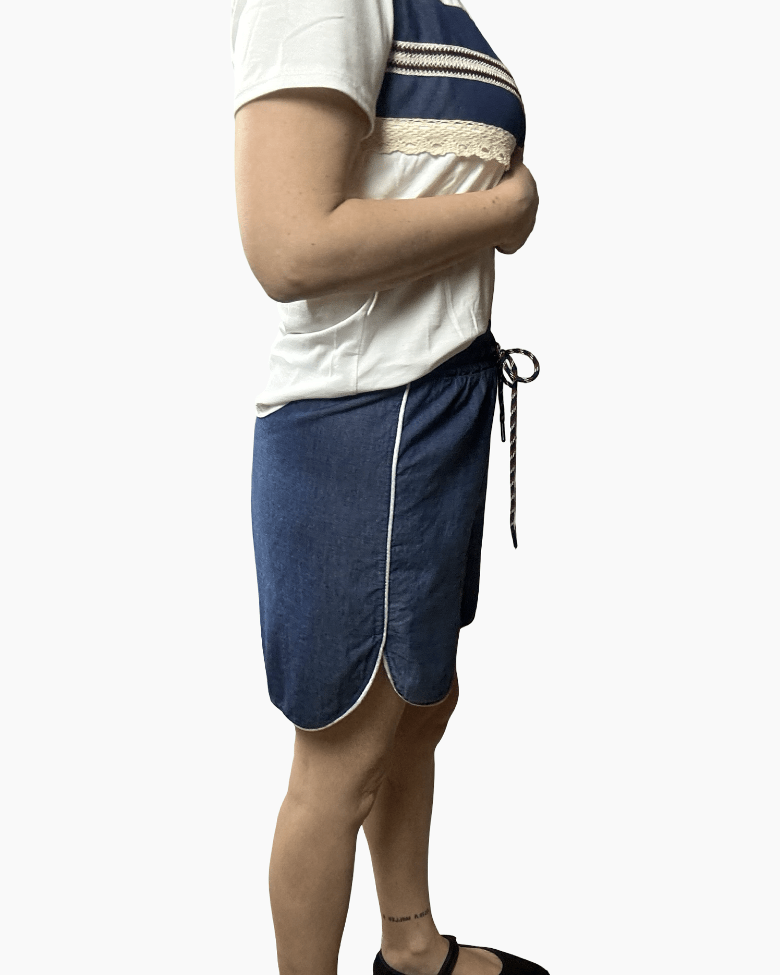 BERMUDA IN CHAMBRAY SUSY MIX - XE BLU ABBIGLIAMENTO