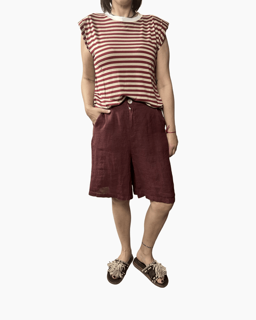 BERMUDA IN LINO SUSY MIX - XE BLU ABBIGLIAMENTO