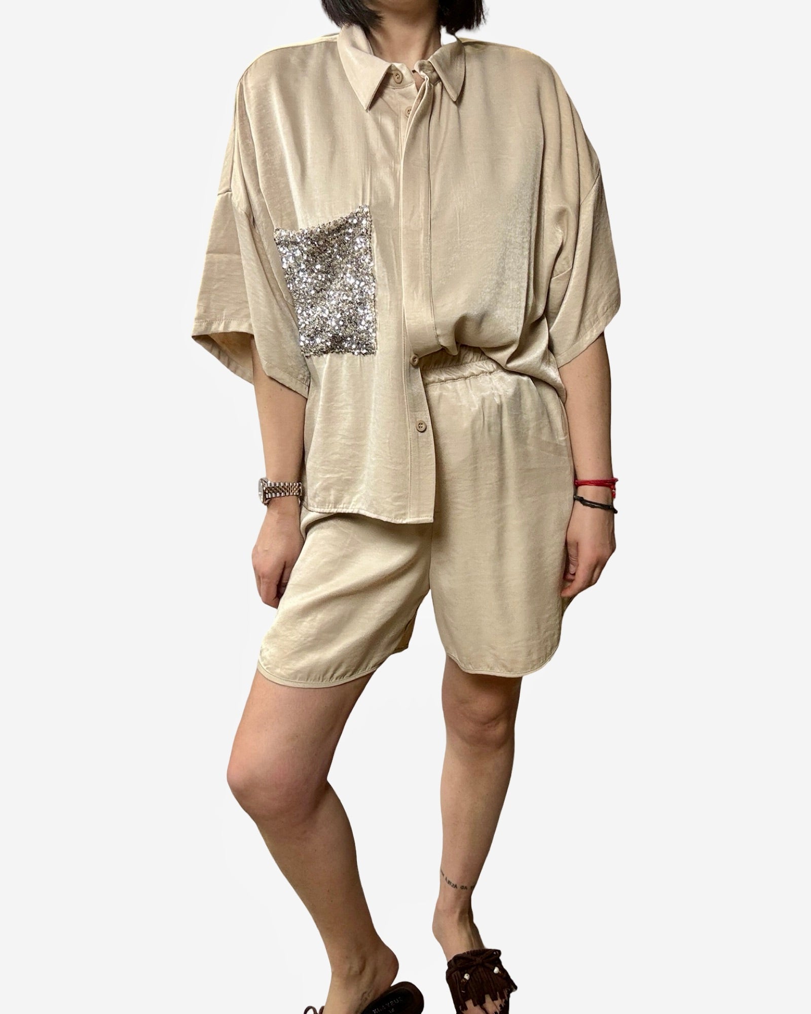BERMUDA IN SATIN DIXIE - XE BLU ABBIGLIAMENTO