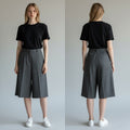 BERMUDA MELANGIATA TENSIONE IN - XE BLU Abbigliamento Donna