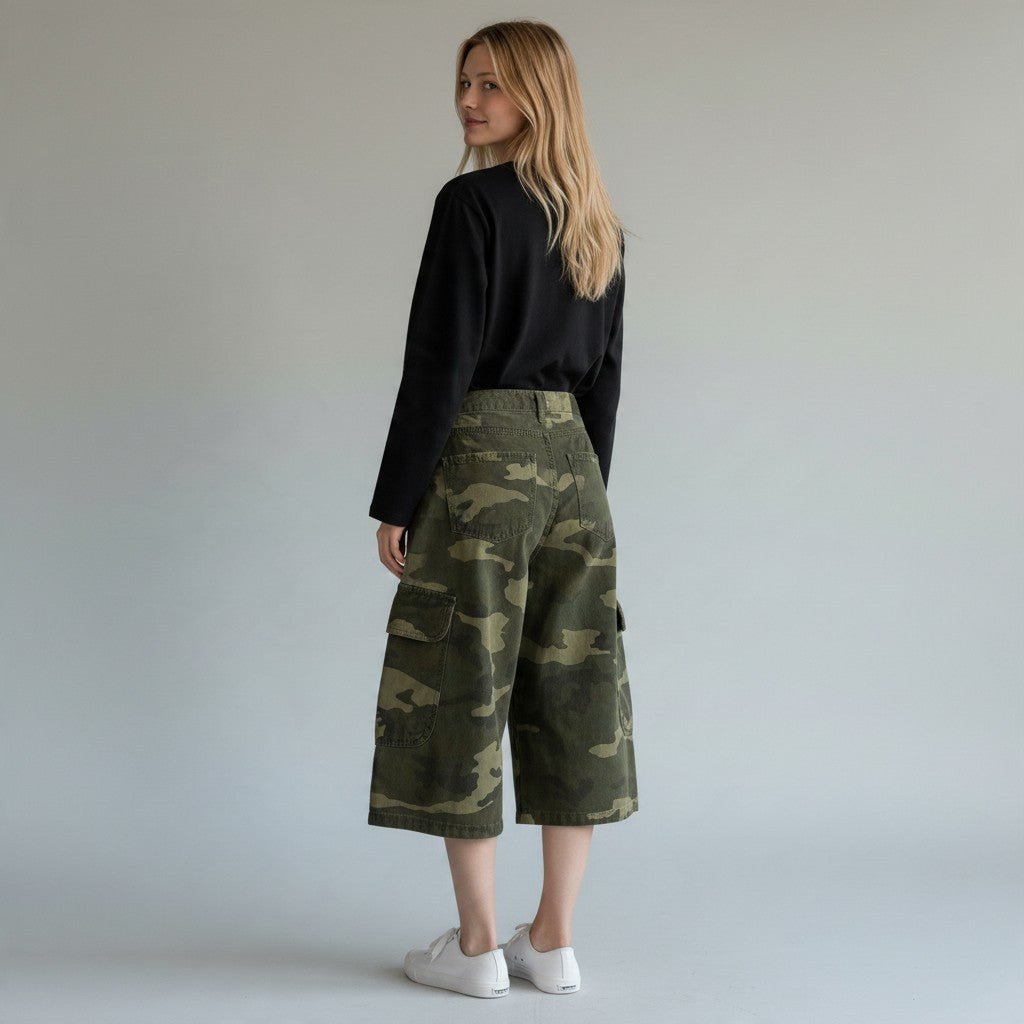 BERMUDA MIMETICO VICOLO - XE BLU Abbigliamento Donna