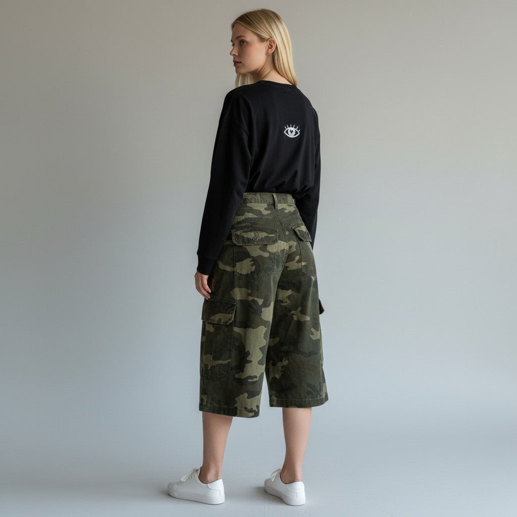 BERMUDA MIMETICO VICOLO - XE BLU Abbigliamento Donna