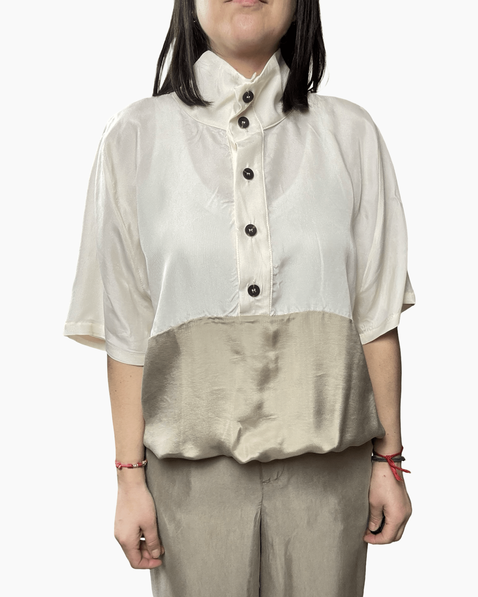 BLUSA BICOLOR TENSIONE IN - XE BLU ABBIGLIAMENTO