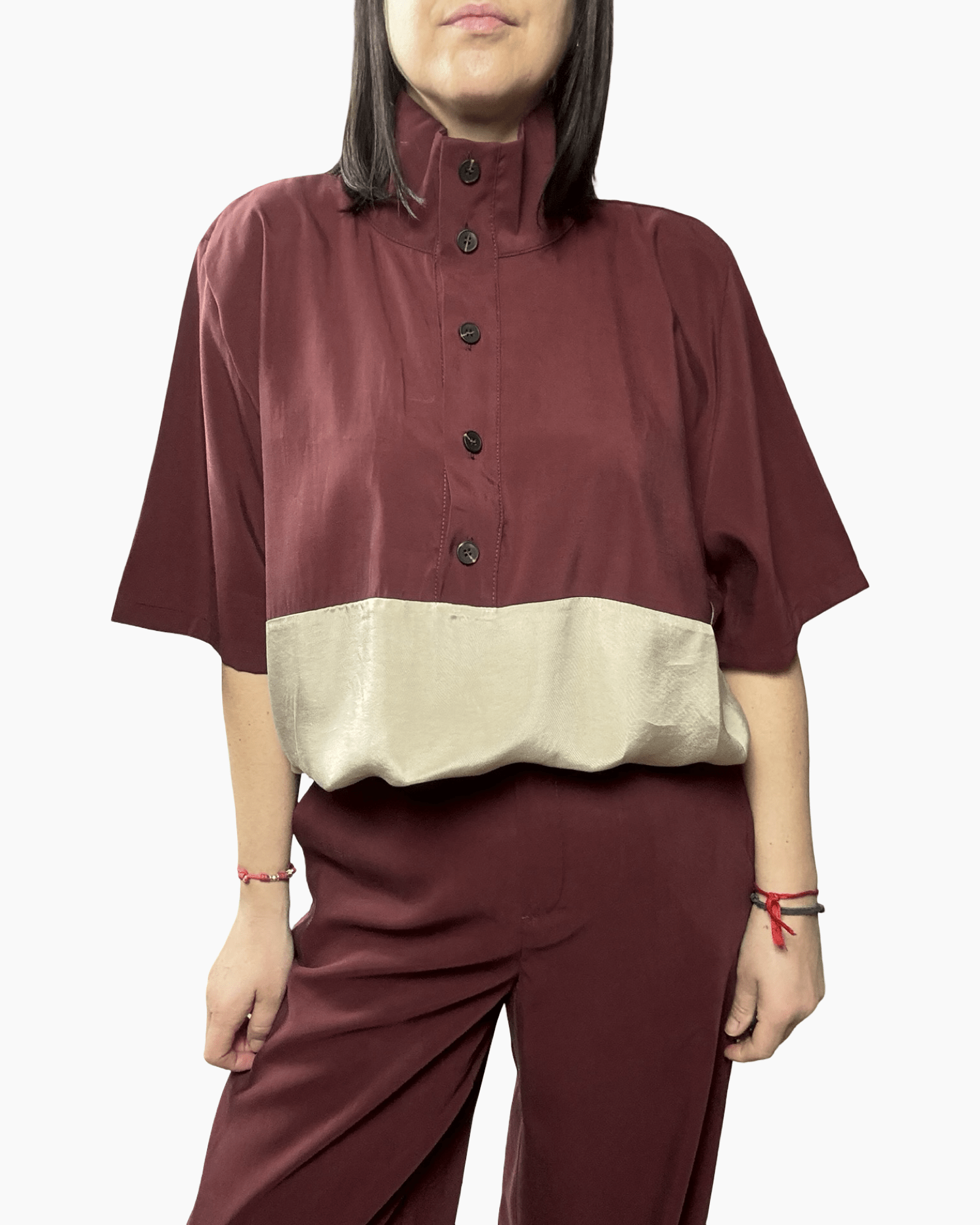 BLUSA BICOLOR TENSIONE IN - XE BLU ABBIGLIAMENTO