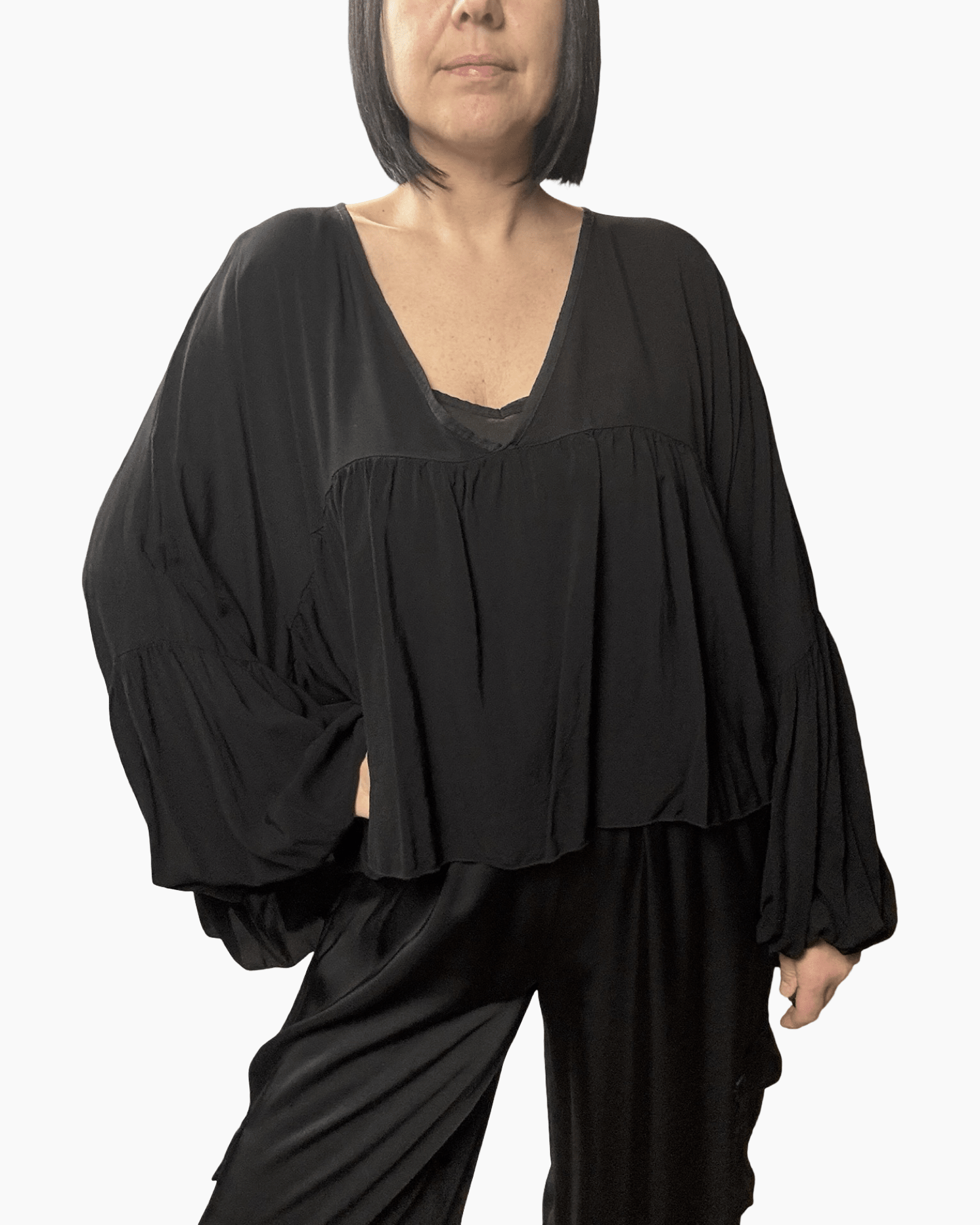 BLUSA CON TOP SUSY MIX - XE BLU ABBIGLIAMENTO