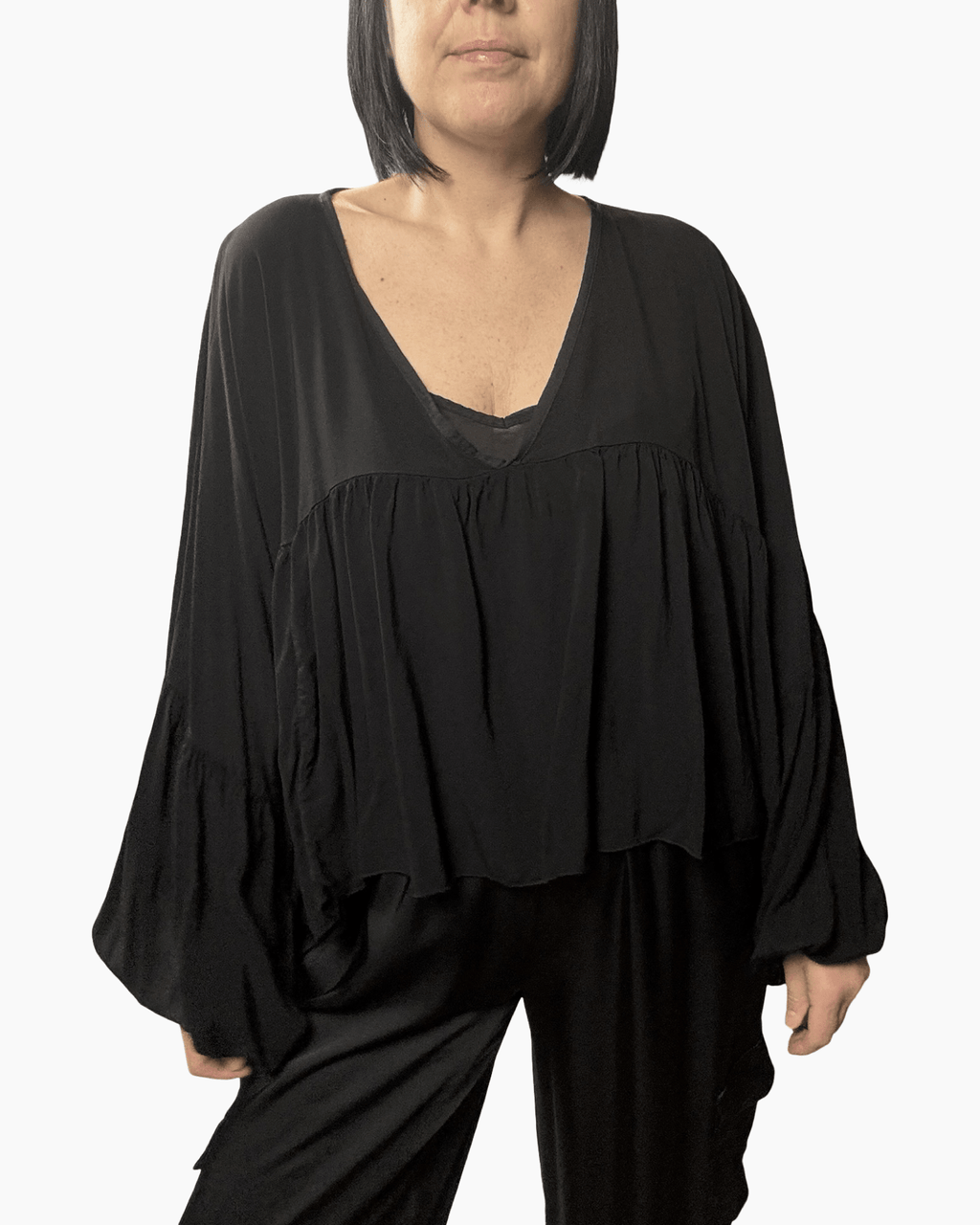 BLUSA CON TOP SUSY MIX - XE BLU ABBIGLIAMENTO