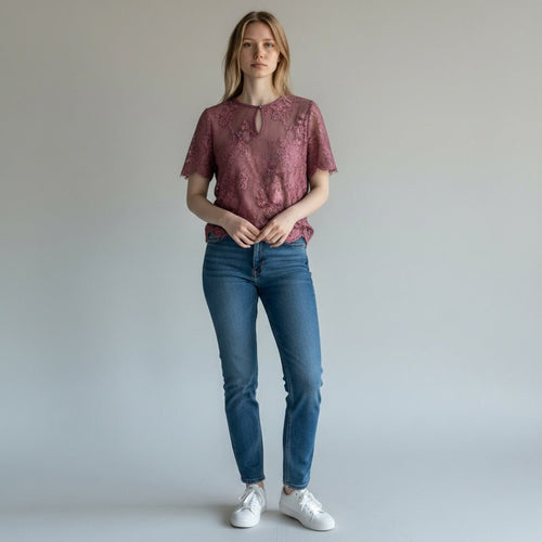 BLUSA PIZZO MOTEL - XE BLU Abbigliamento Donna