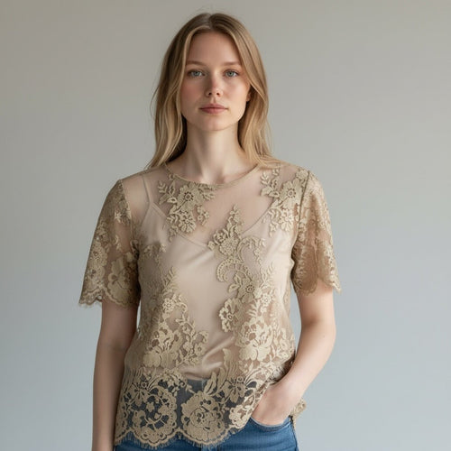 BLUSA PIZZO MOTEL - XE BLU Abbigliamento Donna