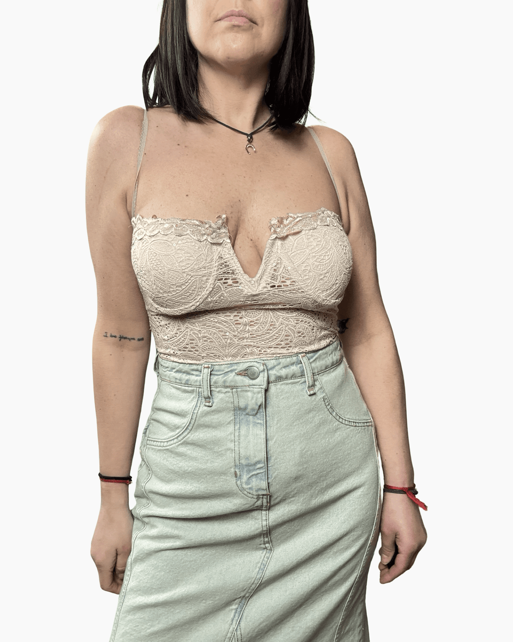 BODY IN PIZZO SUSY MIX - XE BLU ABBIGLIAMENTO