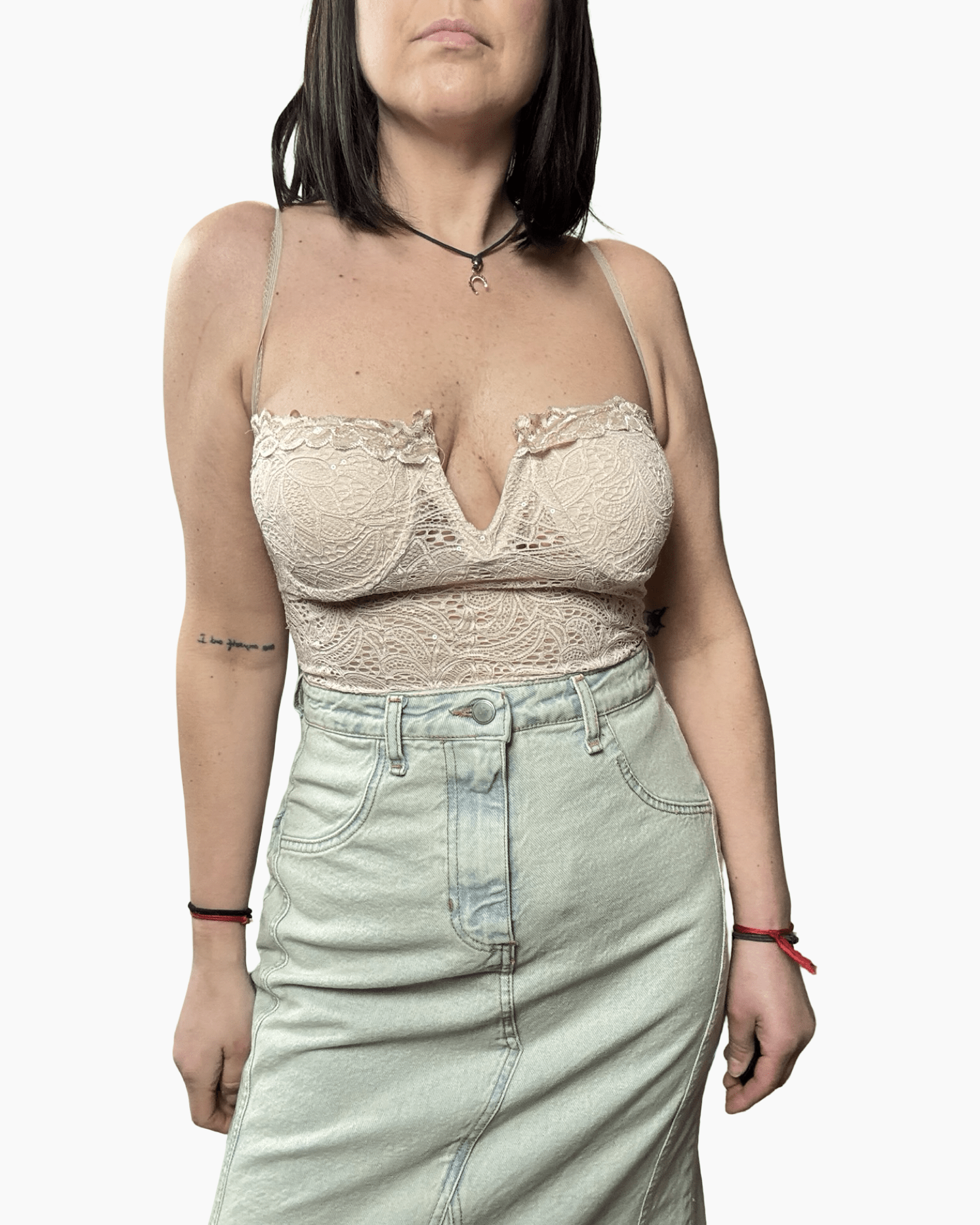 BODY IN PIZZO SUSY MIX - XE BLU ABBIGLIAMENTO