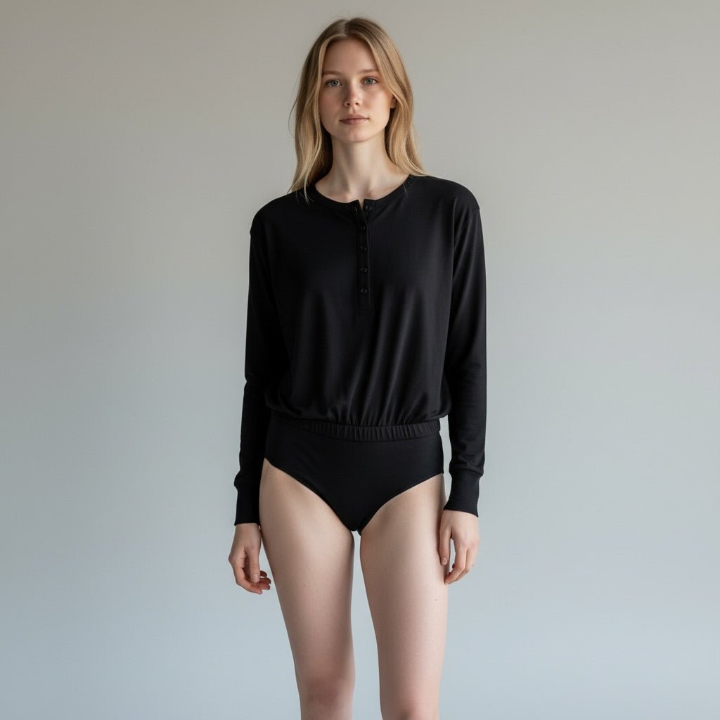 BODY MANICA AMPIA MOTEL - XE BLU Abbigliamento Donna