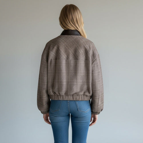 BOMBER FRANGE VICOLO - XE BLU Abbigliamento Donna