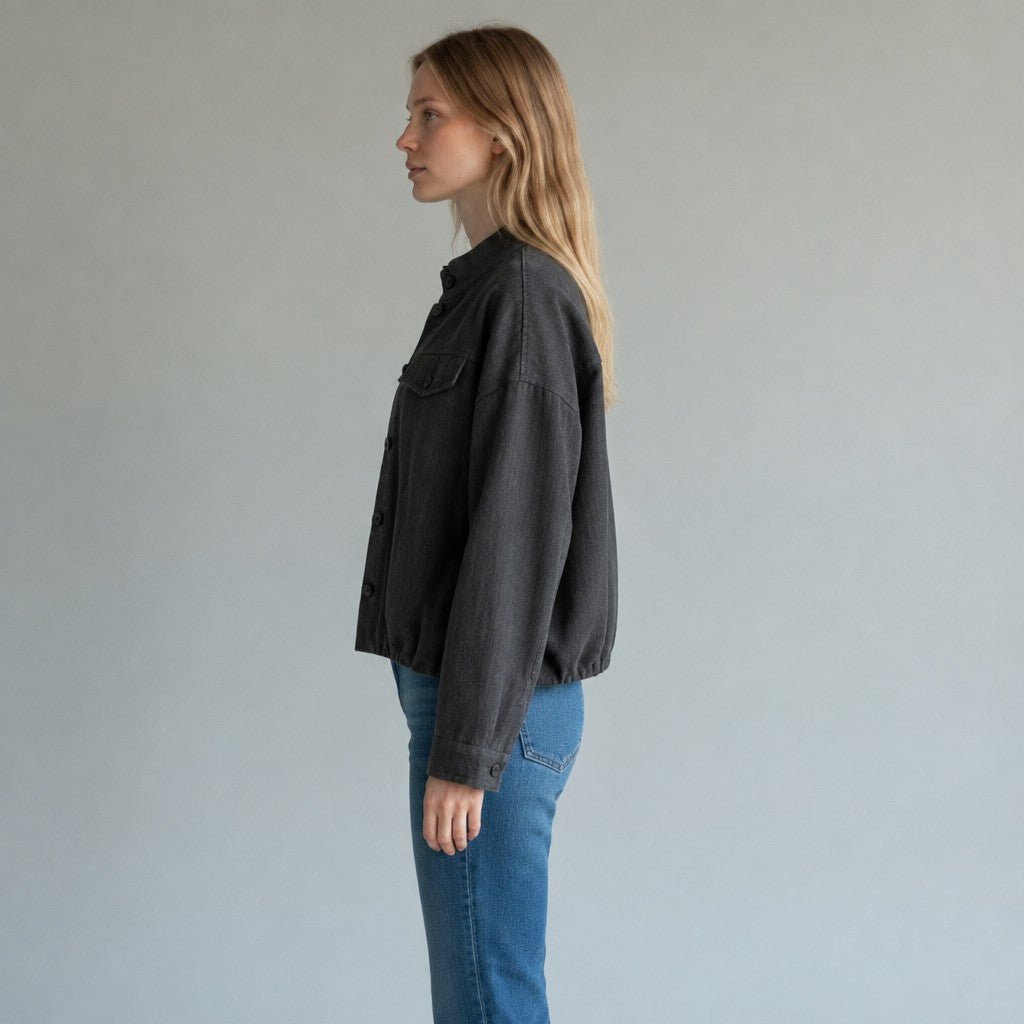 BOMBER SFUMATO SUSY MIX - XE BLU Abbigliamento Donna