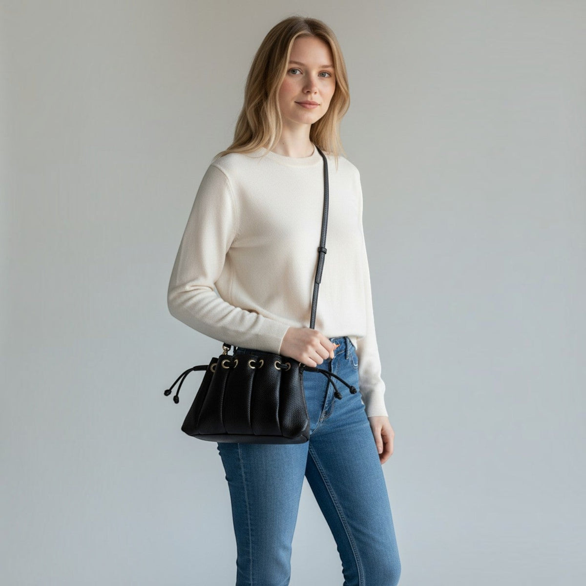 BORSA CON COULISSE - XE BLU Abbigliamento Donna