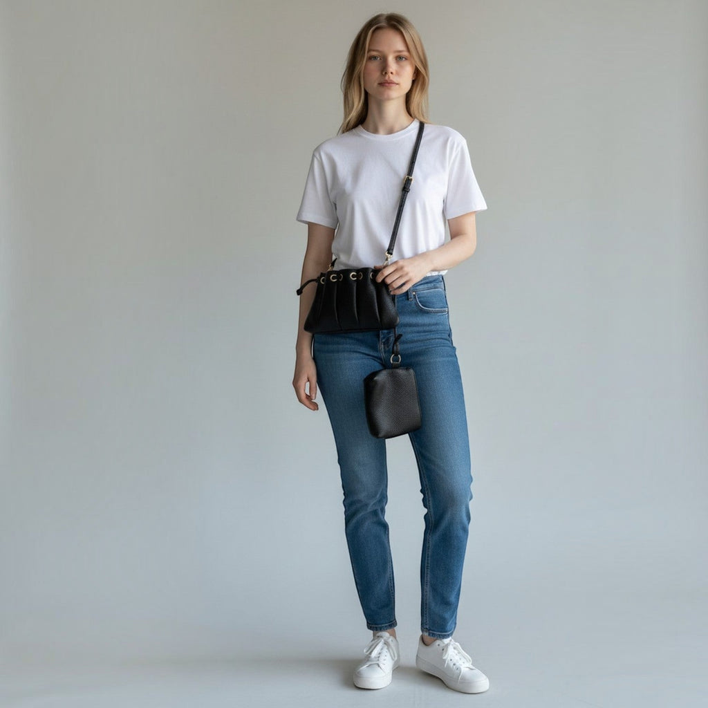 BORSA CON COULISSE - XE BLU Abbigliamento Donna