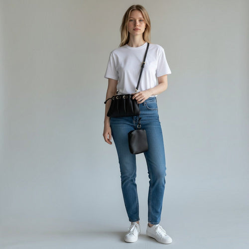 BORSA CON COULISSE - XE BLU Abbigliamento Donna