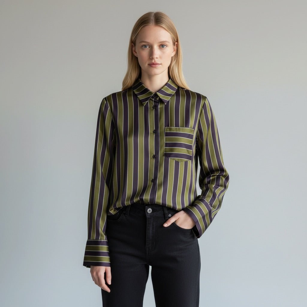 CAMCIA RIGATA SUSY MIX - XE BLU Abbigliamento Donna