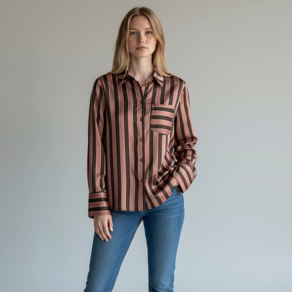 CAMCIA RIGATA SUSY MIX - XE BLU Abbigliamento Donna