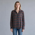 CAMICIA A QUADRETTI SUSY MIX - XE BLU Abbigliamento Donna