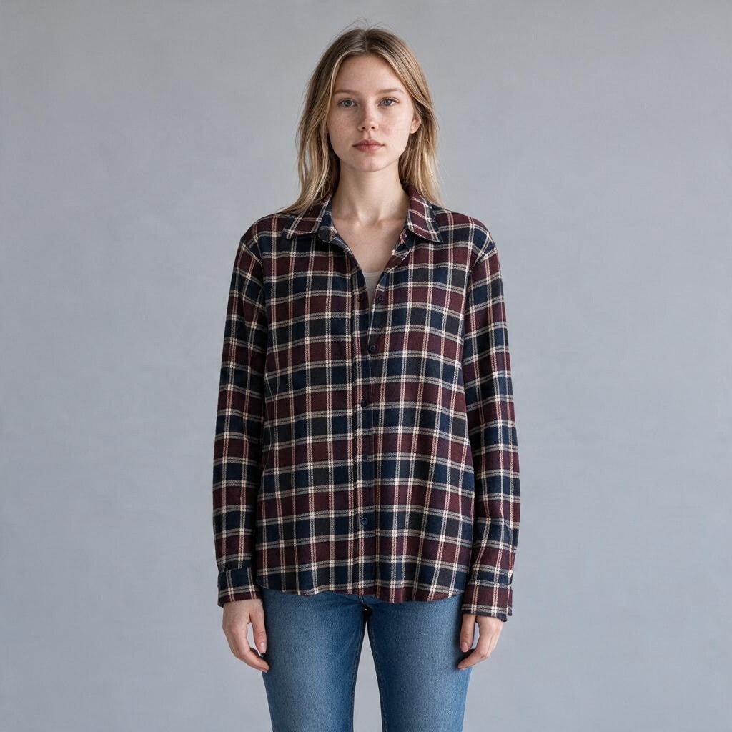 CAMICIA A QUADRETTI SUSY MIX - XE BLU Abbigliamento Donna