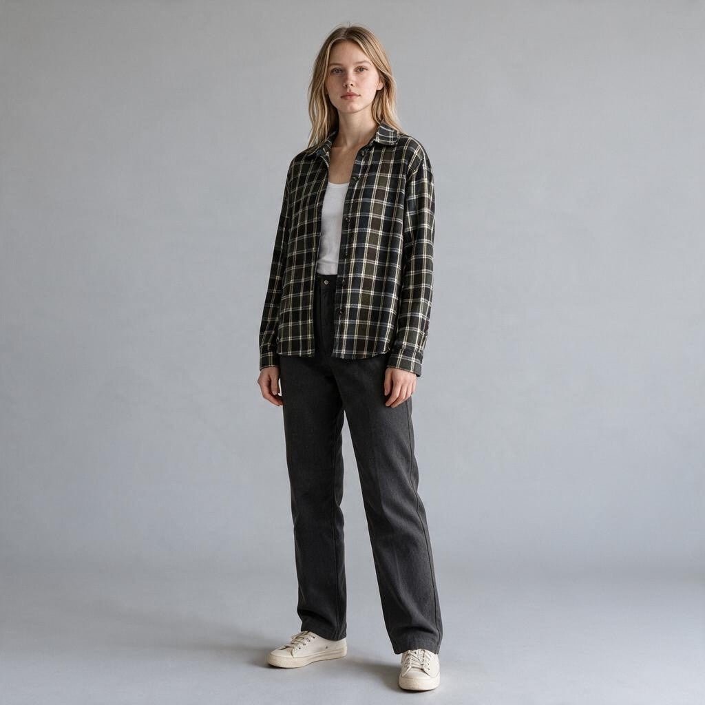 CAMICIA A QUADRETTI SUSY MIX - XE BLU Abbigliamento Donna
