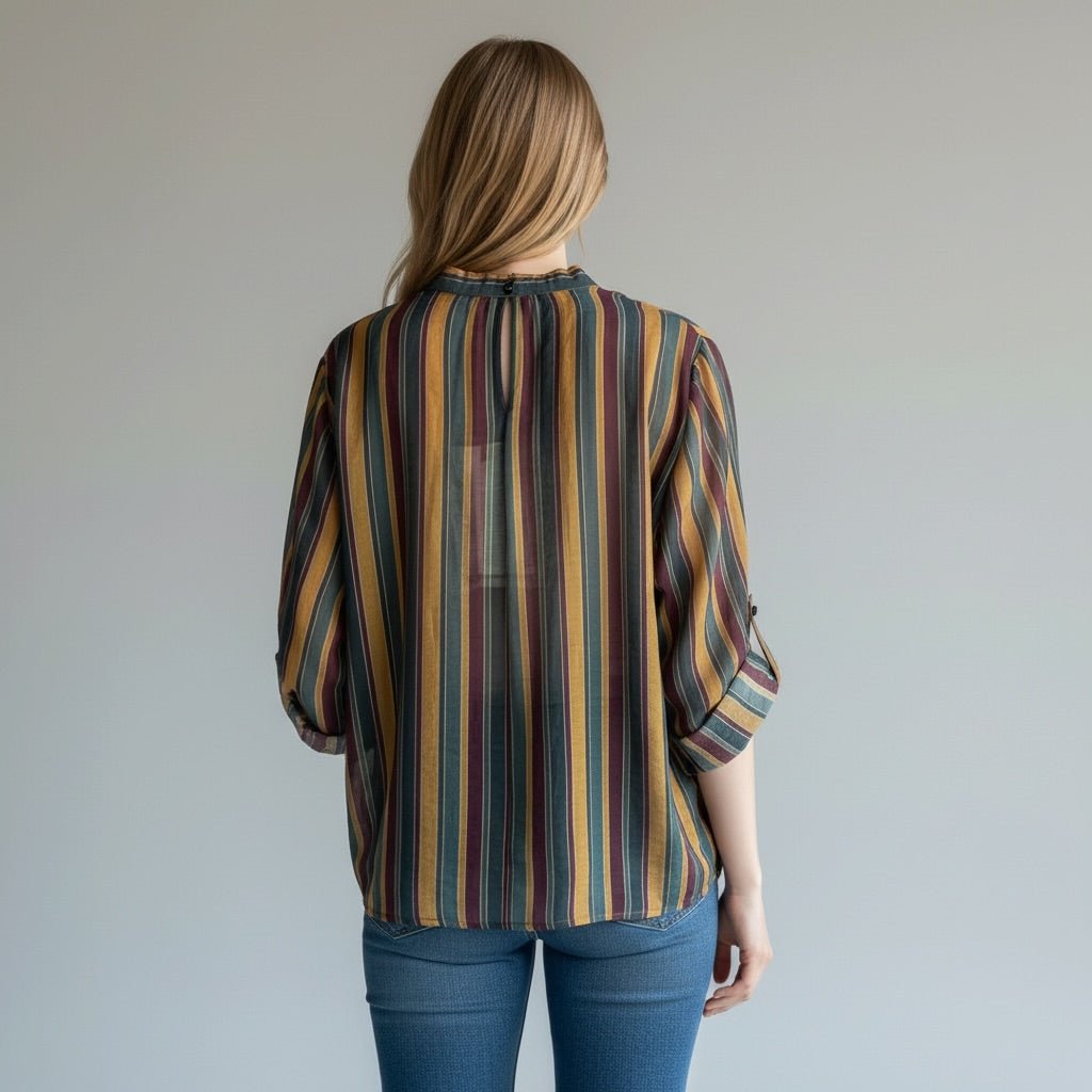 CAMICIA A RIGHE HAVEONE - XE BLU Abbigliamento Donna