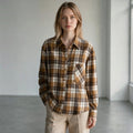 CAMICIA CHECK CON TASCA - XE BLU Abbigliamento Donna