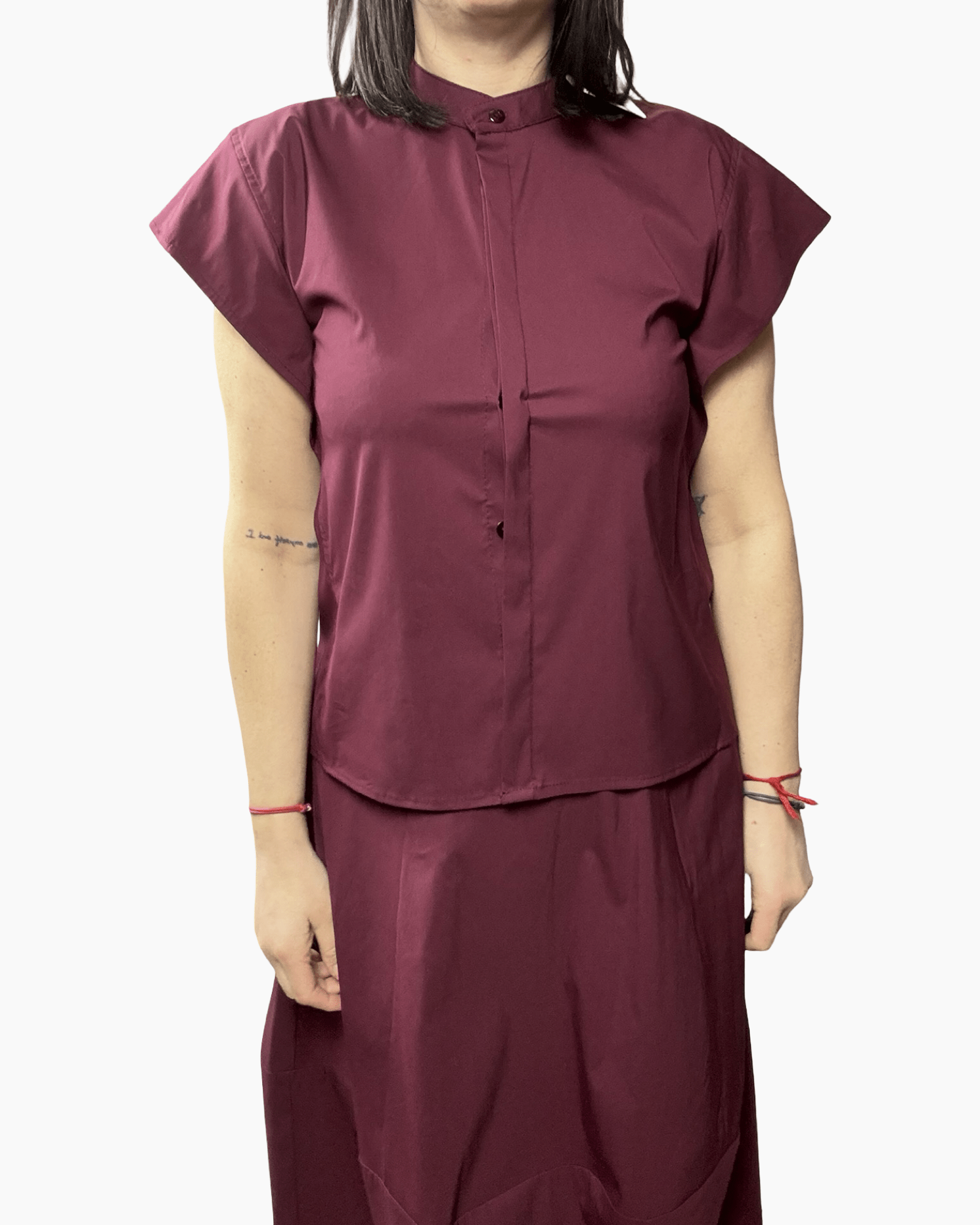 CAMICIA COLLO A COREANA VICOLO - XE BLU ABBIGLIAMENTO
