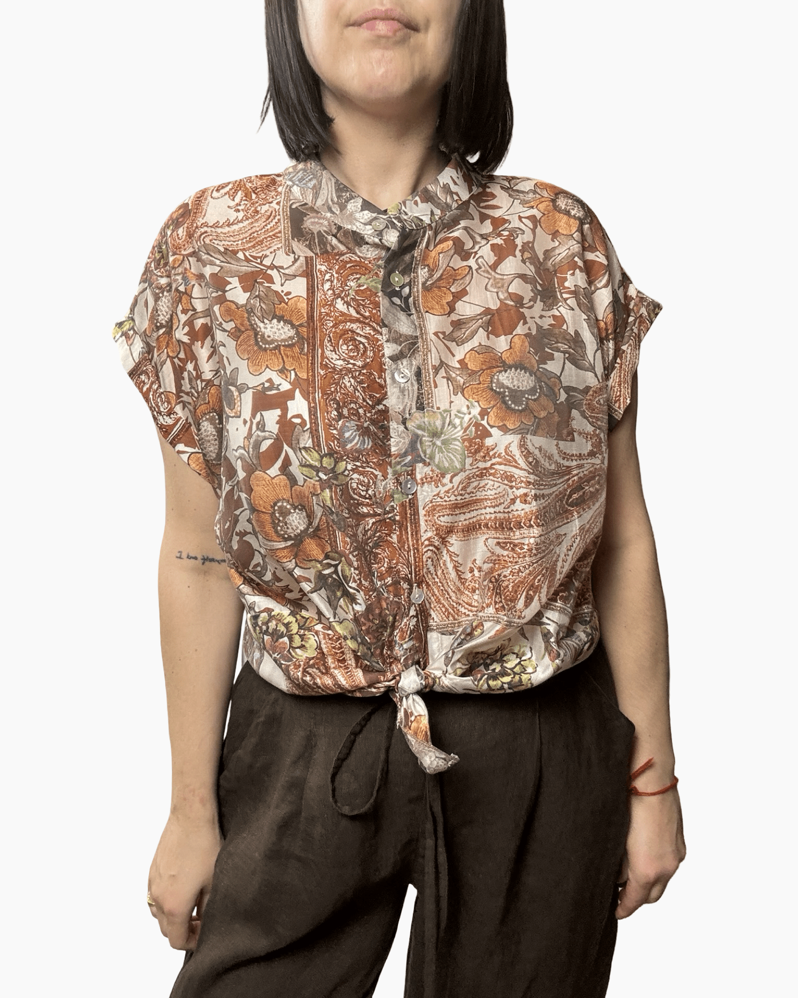 CAMICIA COLLO COREANA MULTIFANTASIE SUSY MIX - XE BLU ABBIGLIAMENTO