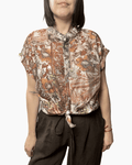CAMICIA COLLO COREANA MULTIFANTASIE SUSY MIX - XE BLU ABBIGLIAMENTO
