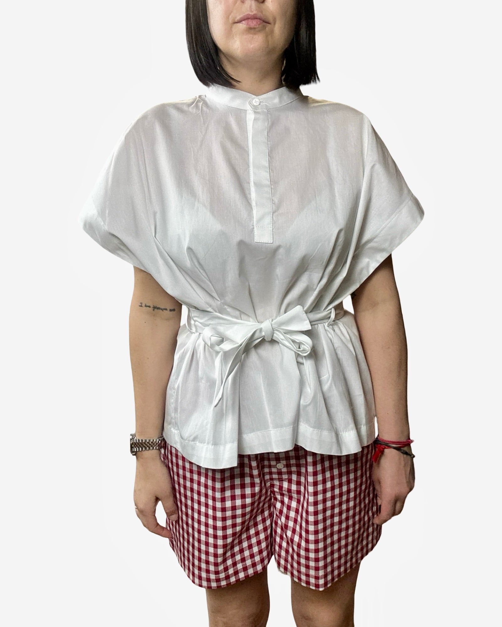 CAMICIA CON CINTUTA VICOLO - XE BLU ABBIGLIAMENTO