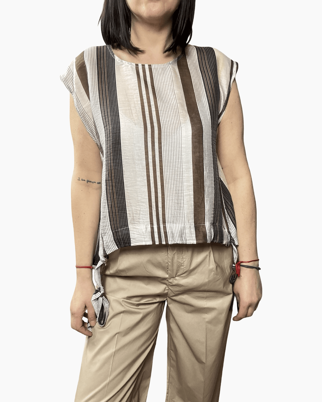 CAMICIA CON COULISSE RIGATA VICOLO - XE BLU ABBIGLIAMENTO