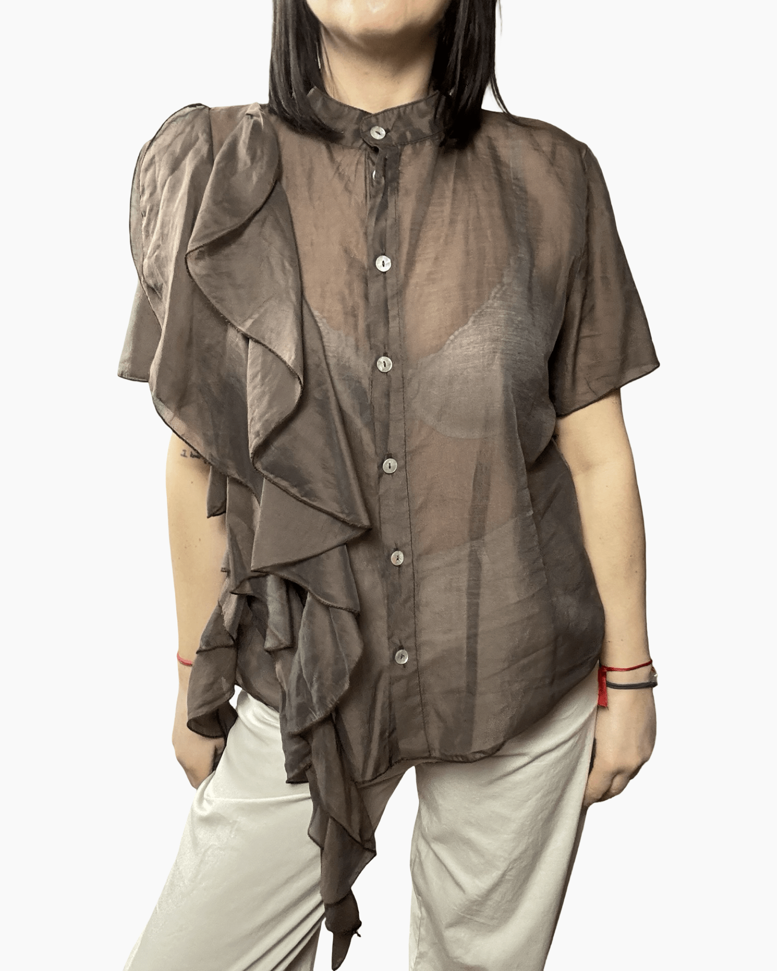 CAMICIA CON ROUGES SUSY MIX - XE BLU ABBIGLIAMENTO
