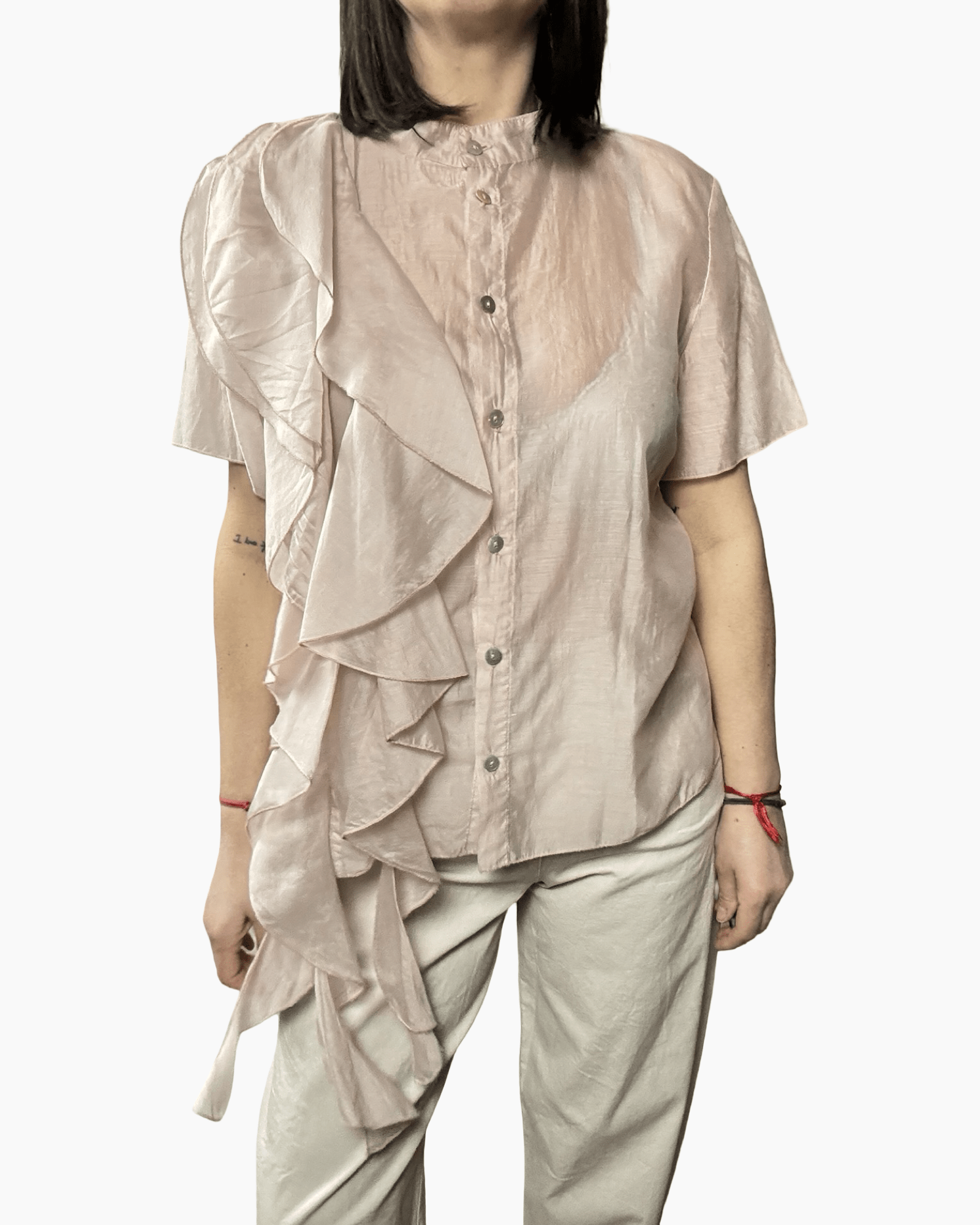 CAMICIA CON ROUGES SUSY MIX - XE BLU ABBIGLIAMENTO
