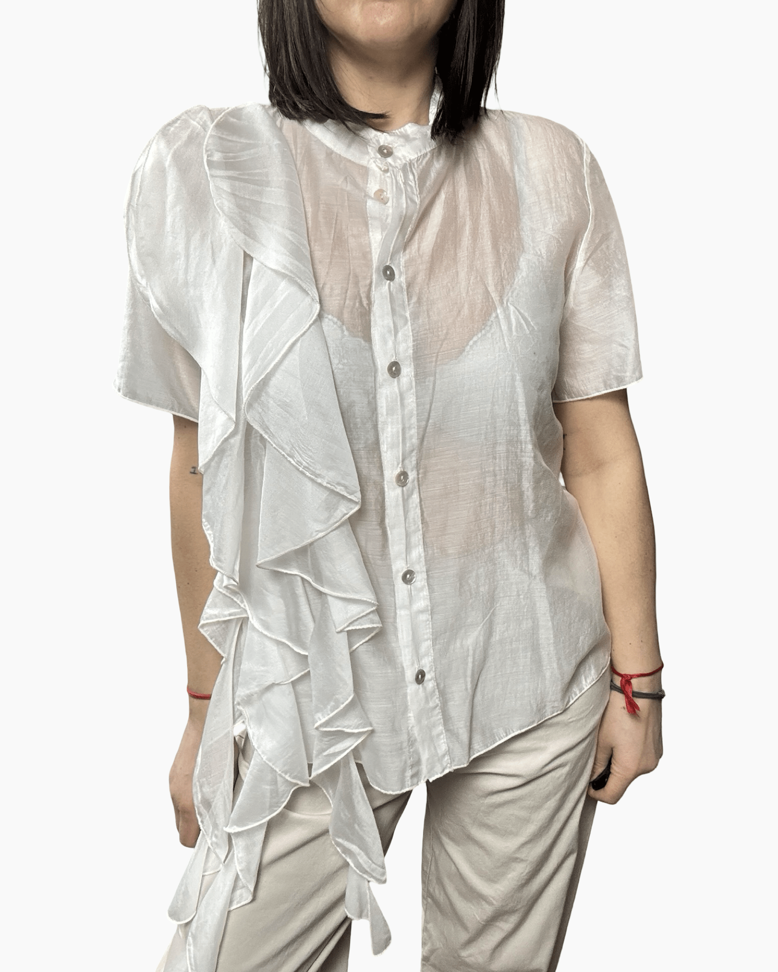 CAMICIA CON ROUGES SUSY MIX - XE BLU ABBIGLIAMENTO