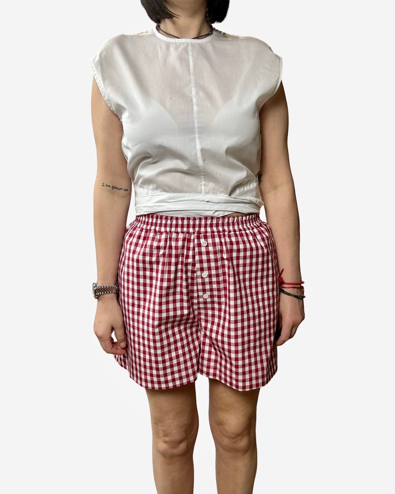 CAMICIA CROPPED ALLACCIATA VICOLO - XE BLU ABBIGLIAMENTO