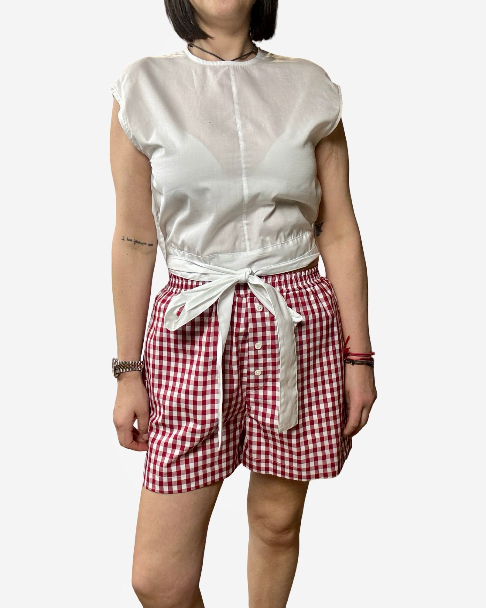 CAMICIA CROPPED ALLACCIATA VICOLO - XE BLU ABBIGLIAMENTO