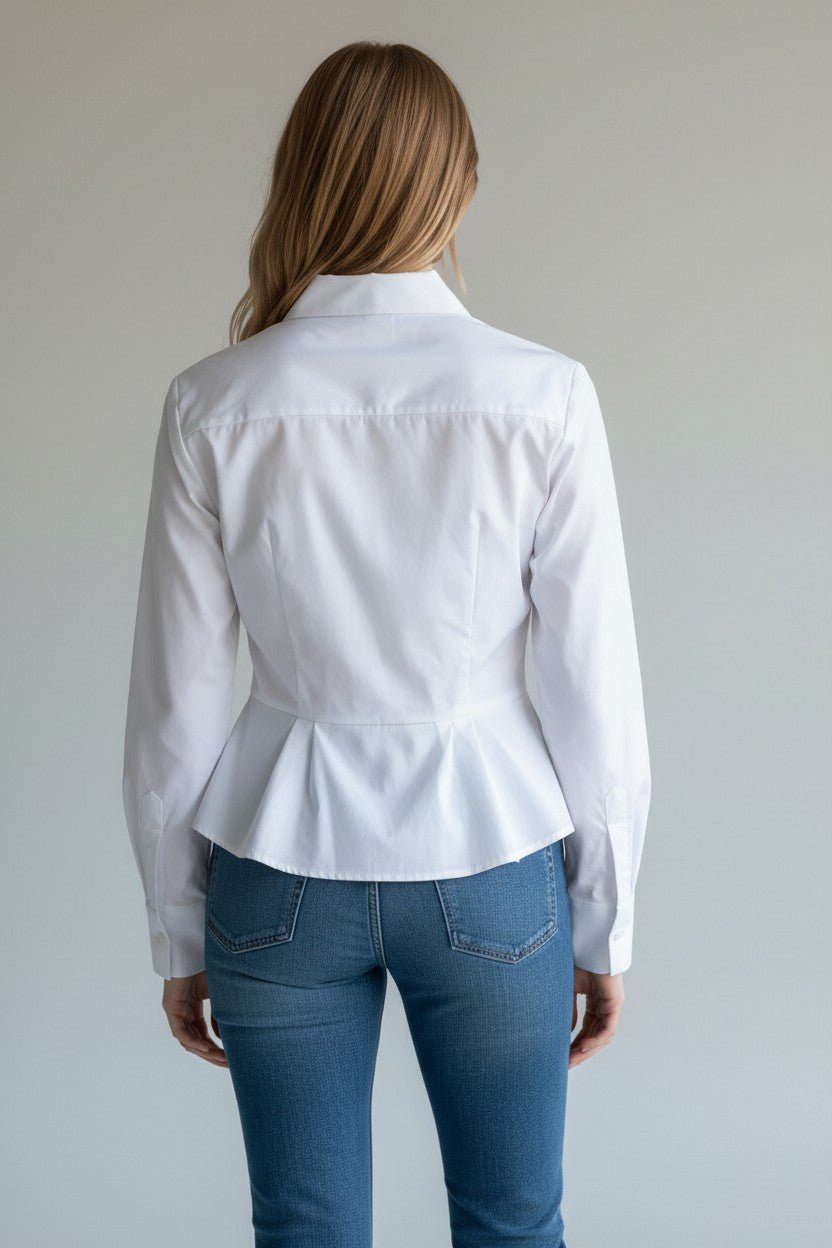 CAMICIA ELEGANTE DONNA CON DETTAGLIO INCROCIATO - XE BLU Abbigliamento Donna