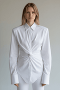 CAMICIA ELEGANTE DONNA CON DETTAGLIO INCROCIATO - XE BLU Abbigliamento Donna