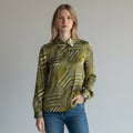 CAMICIA FANTASIA ASIMMETRICA SUSY MIX - XE BLU Abbigliamento Donna
