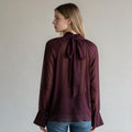CAMICIA FIOCCO SUSY MIX - XE BLU Abbigliamento Donna