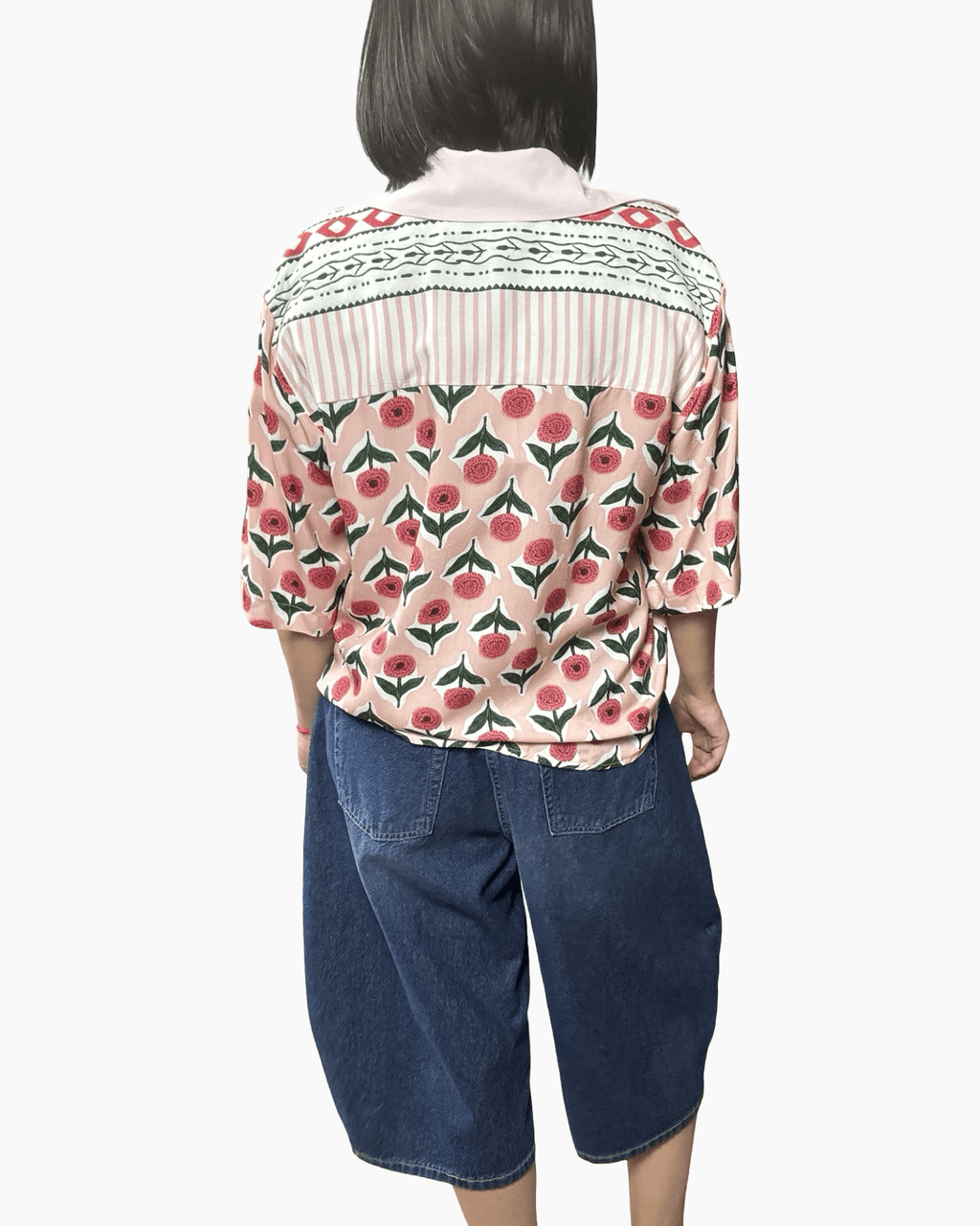 CAMICIA FIORI ROSA HAVEONE - XE BLU ABBIGLIAMENTO